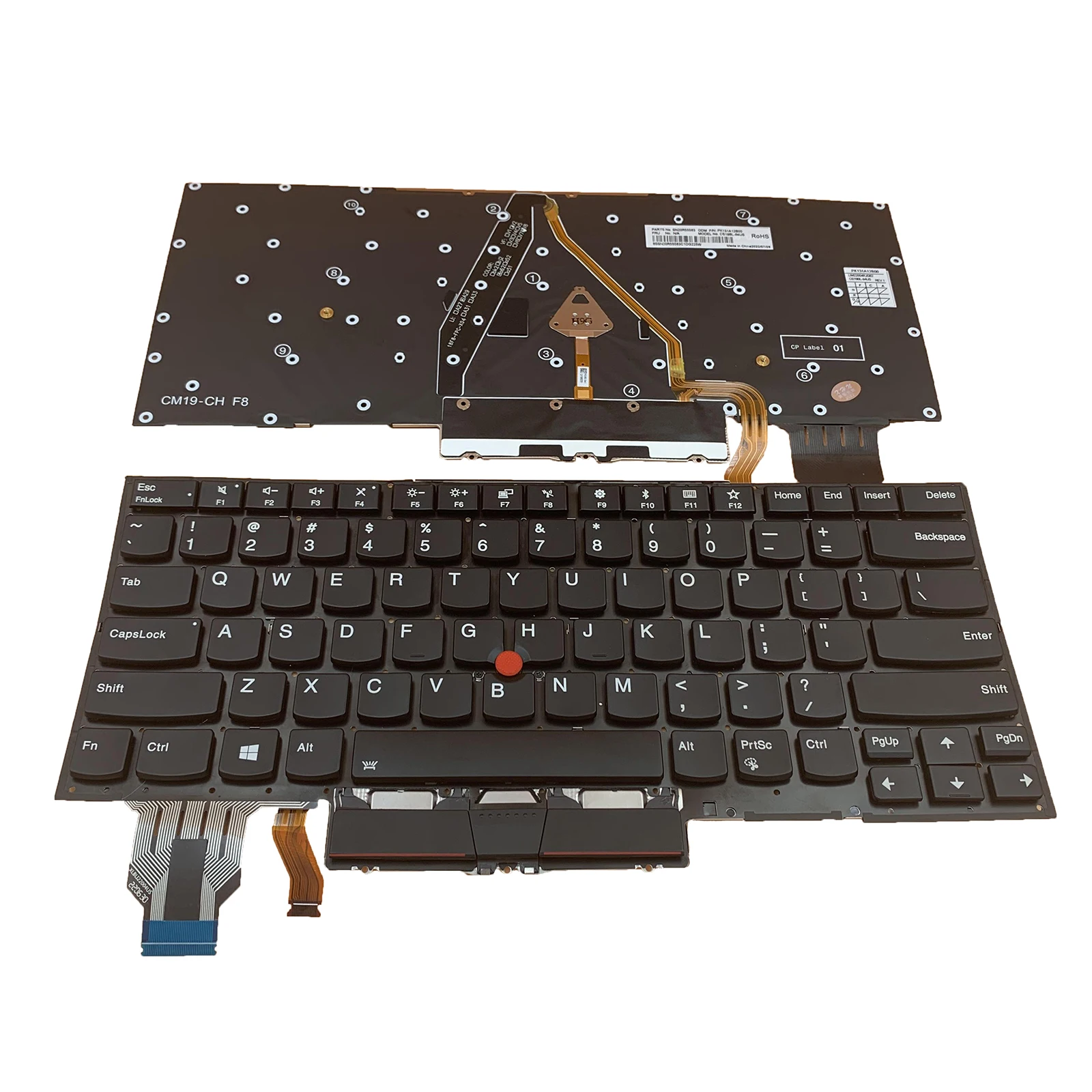 Новинка для Lenovo Thinkpad X1 Carbon 7-го поколения 2019 20QD 20QE 20R1 20R2 клавиатура с подсветкой US