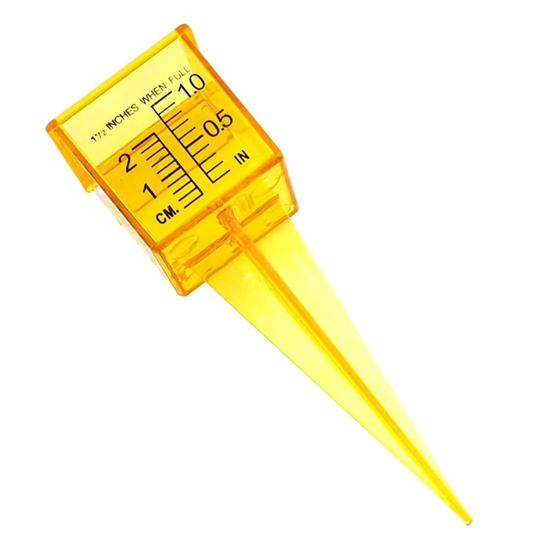 

Plastic Small 3/4x1/2" Rain Gauge/Sprinkler Wide Mouth Bright Yellow Outdoor Water Measuring Tool for Lawn Yard R9UF