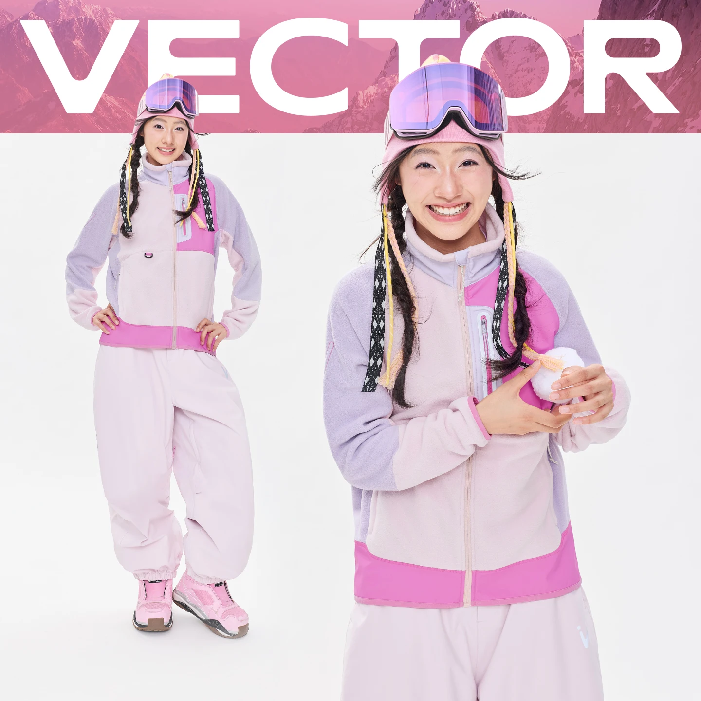 Флисовая куртка VECTOR для женщин, осень-зима, теплые пальто, мужская одежда, свитшот с контрастными рукавами, цветные уличные куртки 2026, для сноуборда. (art.: 3920dcf38ae37) - 3920dcf38ae37