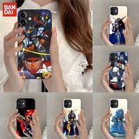 bandai anime gundam phone case fundas shell for iphone mini xs x xr 6 6s 7 8 plus 13 12 11 pro max se2020 trendy cover luxury