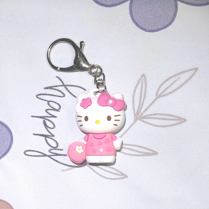 Оригинальный лицензионный брелок-подвеска Sanrio с Куроми и Хеллоу Китти, милый силиконовый аниме-шарм для сумок, кошельков и ключей. (art.: 3920dceb0712e) - 3920dceb0712e