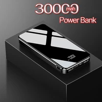 30000mah power bank portable fast charge double output digital display external battery for huawei iphone xiaomi