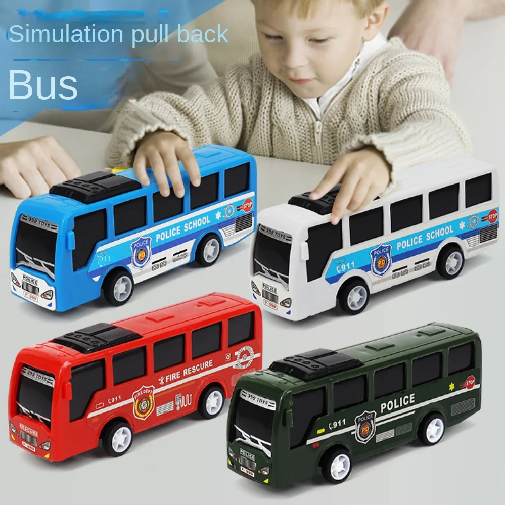 

Simulation Alloy Bus Model Vehicles City Express Bus Educational Toys Cartoon Mini Plastic Pull Back Bus Car Model Toys for Kids