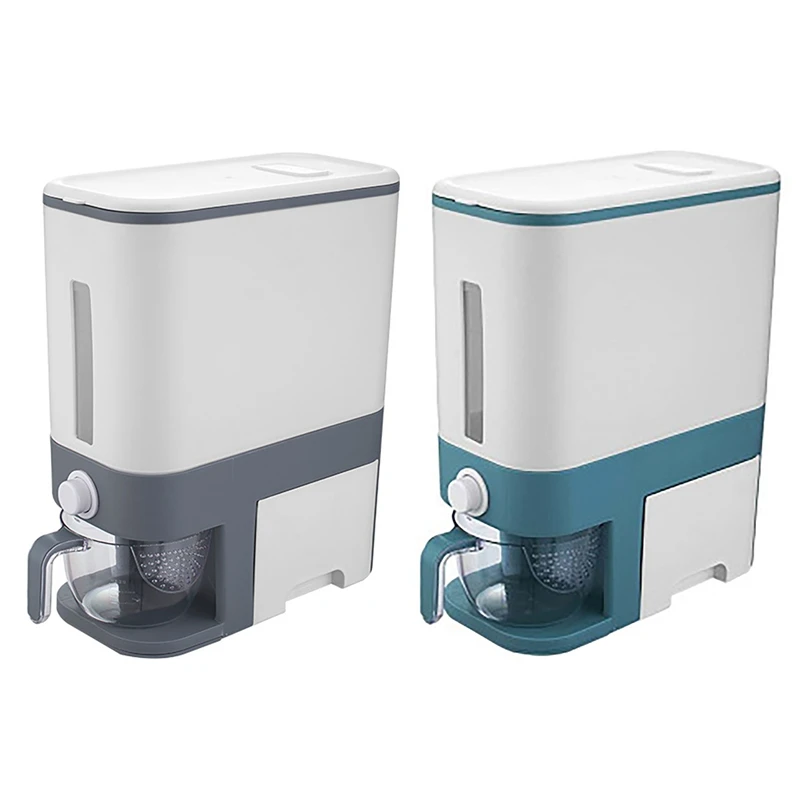 

Practical Large Cereal Dry Food Storage Box Automatic Rice Dispenser Grain Storage Bin Food Dispenser For Home And Kitchen