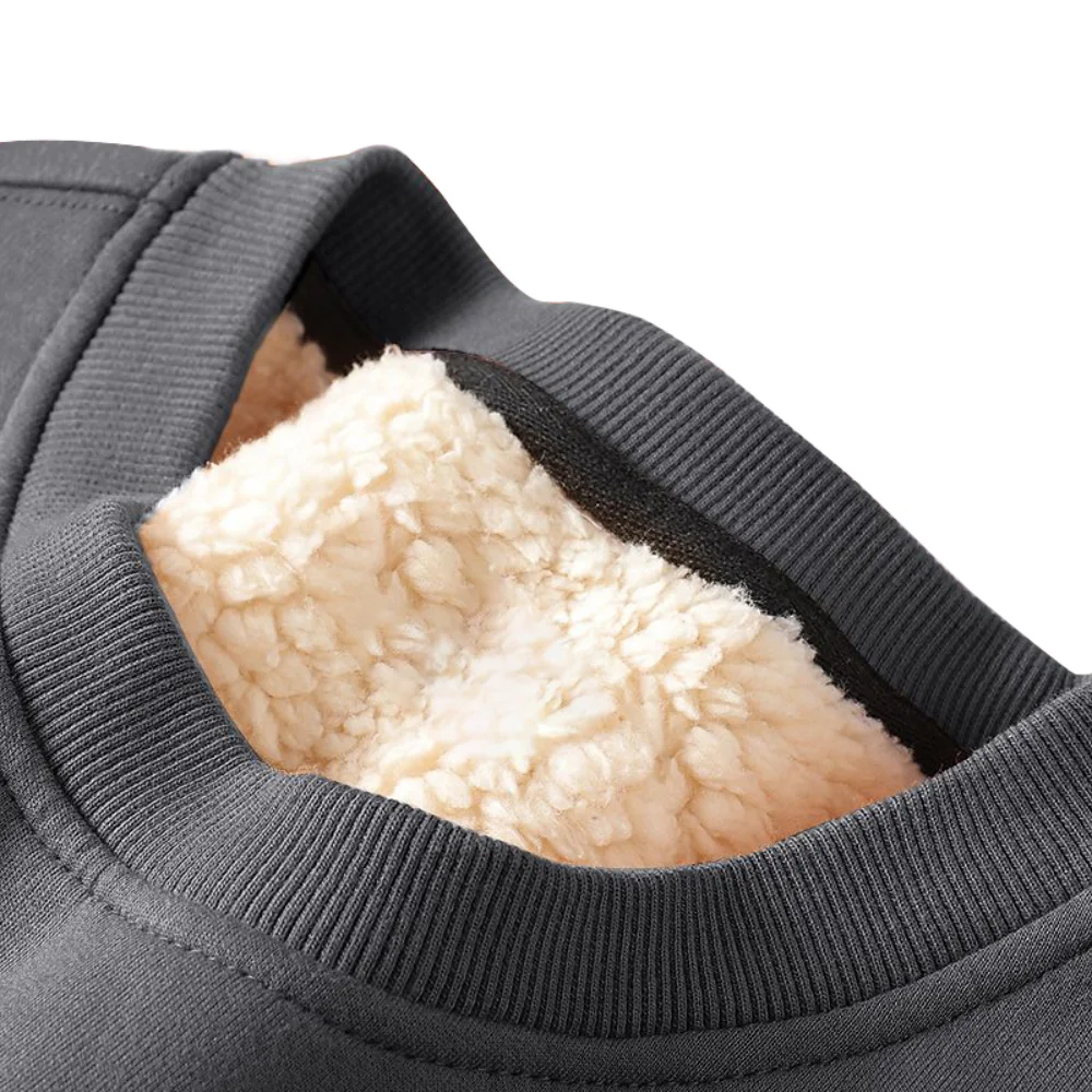 

Мужская зимняя толстовка с шерстяной подкладкой