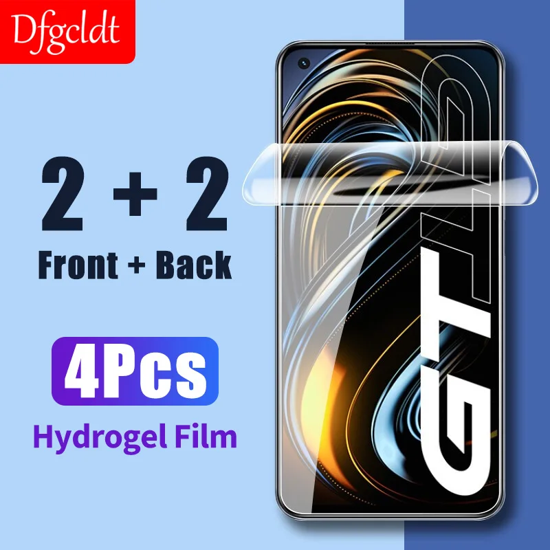 

4pcs hydrogel film on for realme gt2 pro 9i 8i 8s q3s q3t q3 full cover screen protector for realme gt neo 3 2 2t 8 9 pro plus