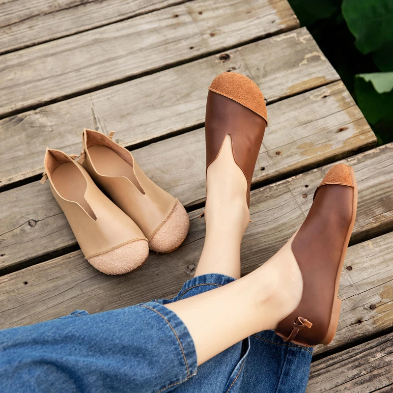 

Женские туфли на плоской подошве Mori Girl, Повседневные Дышащие туфли в литературном ретро стиле, с закрытым носком, с мягкой подошвой, новинка 2023