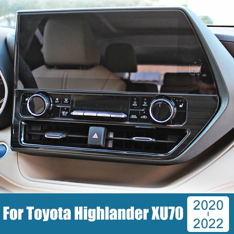 Paslanmaz araba arka sıra su bardağı şişe tutucu kaymaz pedler Mat çıkartmalar Toyota Highlander XU70 Kluger 2020 2021 2022