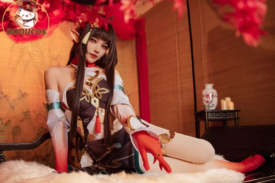 Honkai Star Rail Lingsha Косплей Костюм Полный комплект наряд Лин Ша Костюмы Униформа Парик