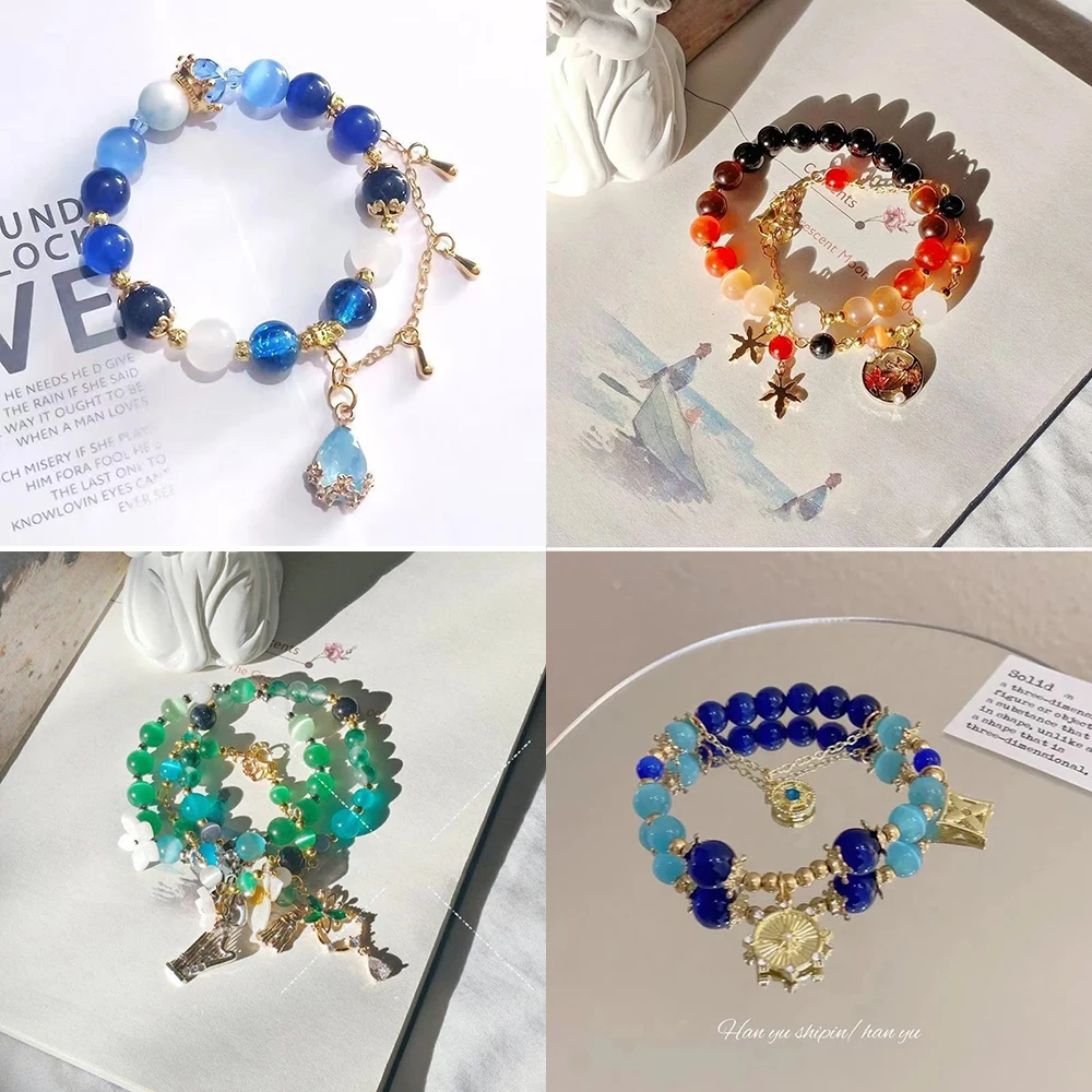 Женские браслеты из бисера игрушечные аниме Kazuha Venti Wanderer Furina Xiao одевающиеся в