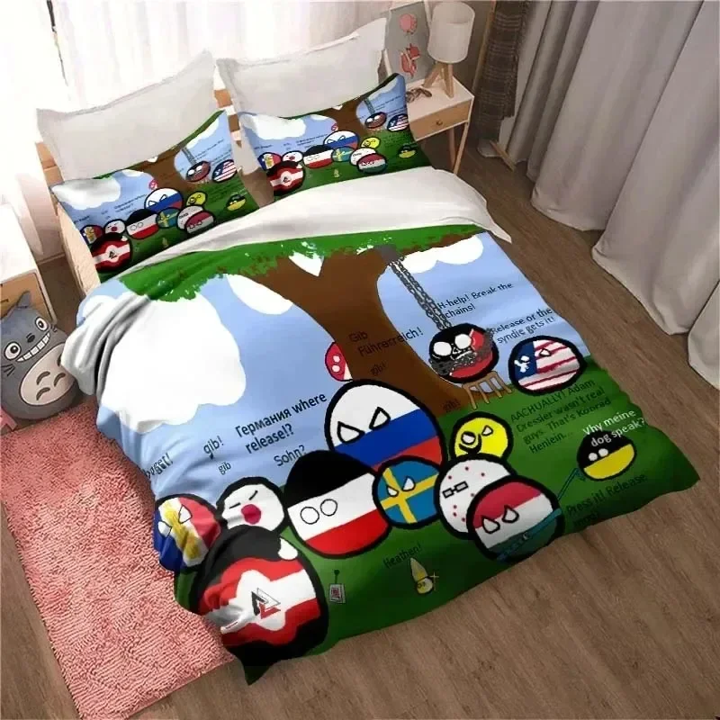 Комплект постельного белья с 3D принтом Countryball Polandballs пододеяльник комплект