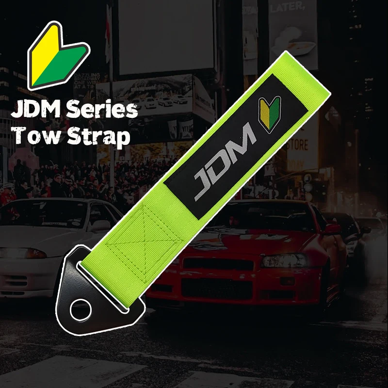 Фото Нейлоновый буксировочный ремень серии JDM, аксессуар для модификации автомобильных гонок, буксировочная лента, подвеска для автомобильного ... №1