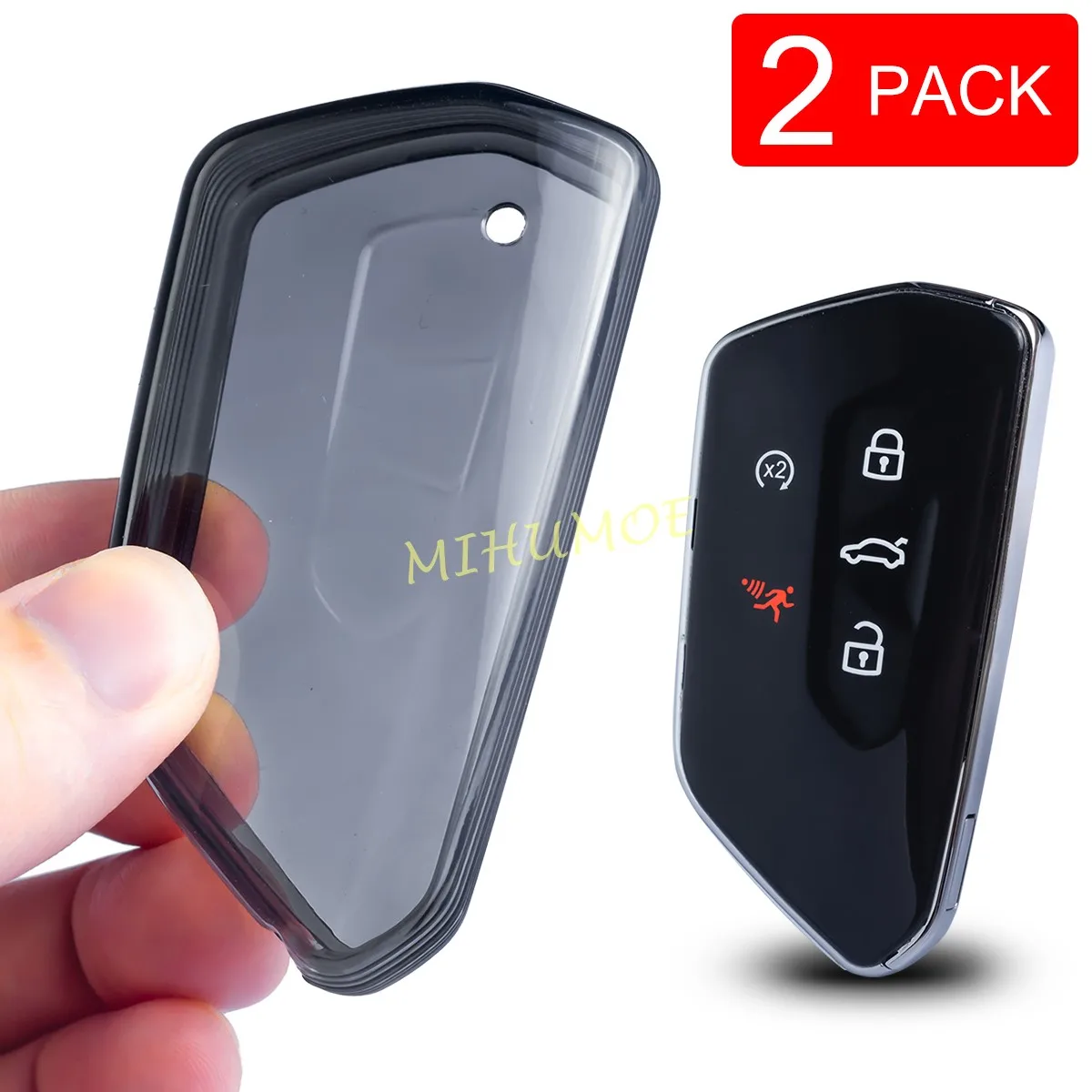 

Прозрачный чехол для автомобильного ключа 2021-2025 VW Volkswagen Golf 8 GTI/R ID.3 ID.4 Skoda Octavia Cupra Formentor Seat Leon