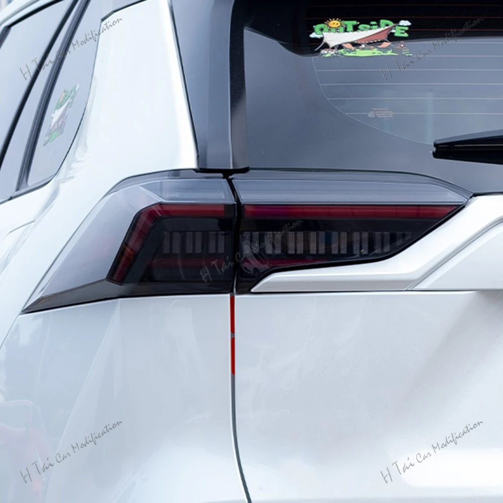 Фото Пара задних фонарей в сборе для Toyota RAV4 2018-2022, задний фонарь, стоп-сигнал, фары дальнего света, противотуманные фары, указатель поворота, светодиодные задние фонари №4