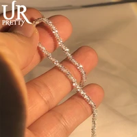 urpretty new 925 sterling silver bracelet 1 5mm shiny bracelet for your woman water jewelry gift