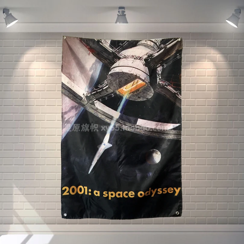 

Тканевый флаг для классических фильмов «2001 A Space Odyssey», баннеры и аксессуары для бара, бильярдного зала, студийное настенное украшение