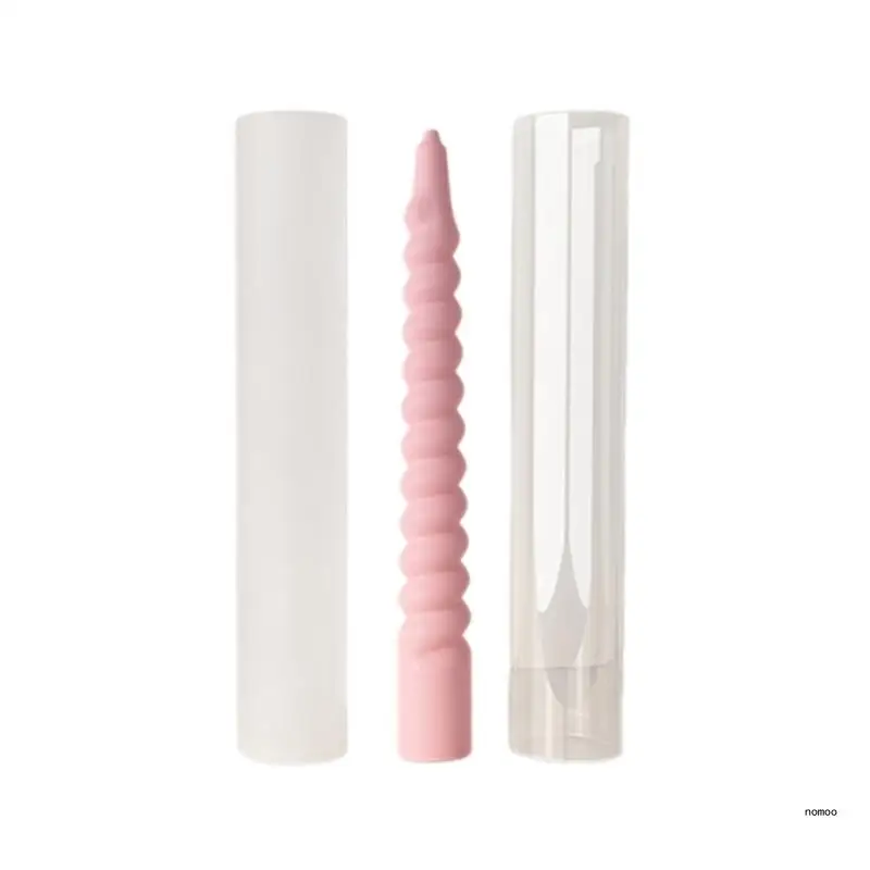 Длинная цилиндрическая силиконовая форма спиральная для свечей ароматерапии