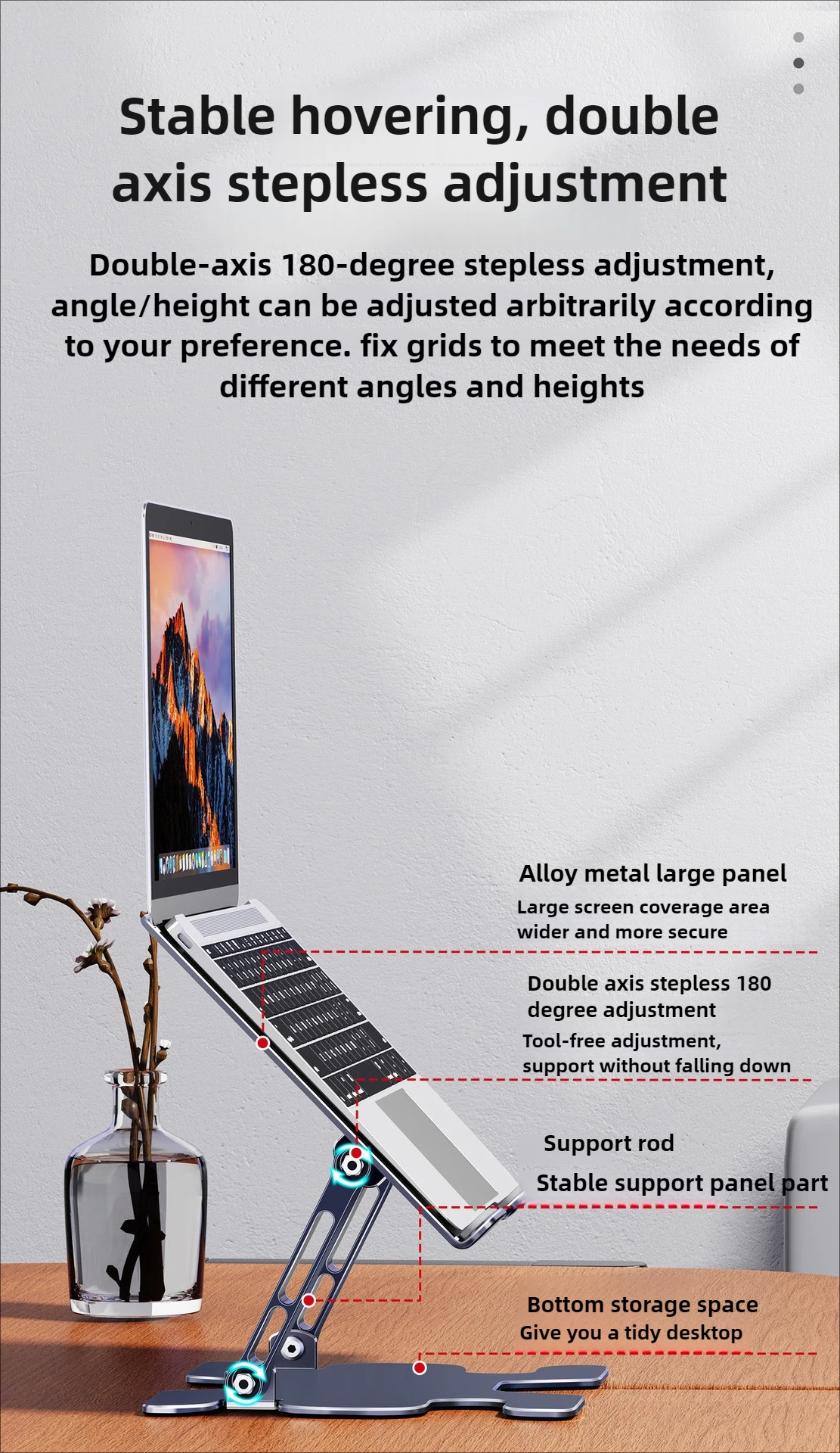 Складная подставка для ноутбука вращающаяся планшета из алюминиевого сплава