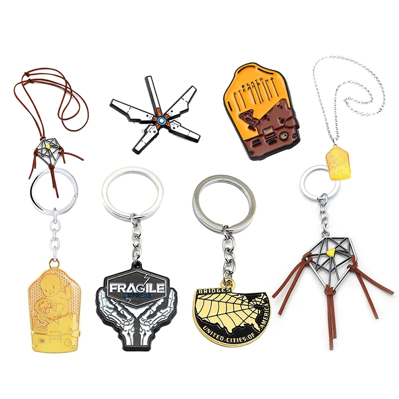 

Game Death Stranding Keychain Necklace Dream Catcher Charms Alloy Gift Box Accessories Cosplay For Men Women Bag PendantGift