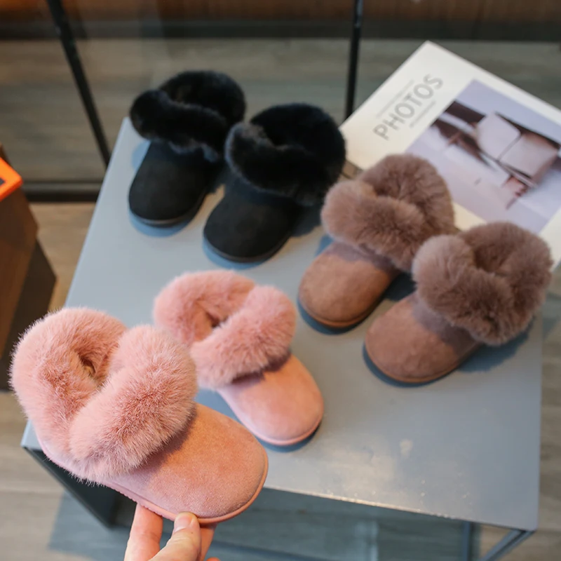 Красочные Нескользящие Теплые Детские Зимние Ботинки