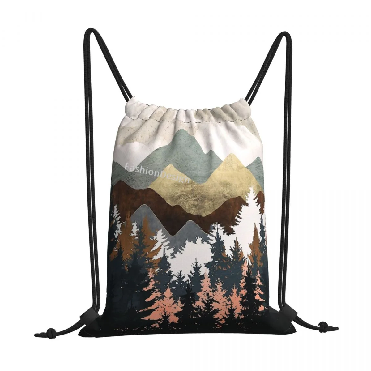 

Forest View Geometric Mountain Sun Drawstring Bags Travel Pouch 3D Print Backpack Boy Girls School Shoe Bag