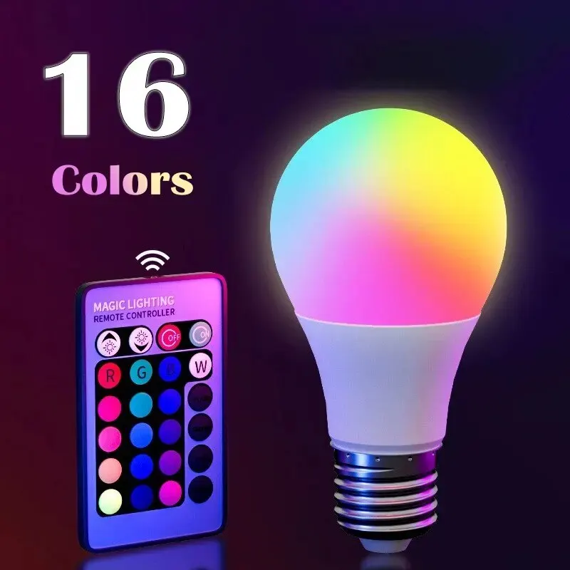 

RGB LED лампа 16 цветов для домашнего освещения