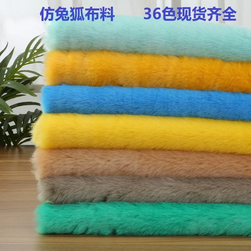 

Pile Length 2.8cm 180x50cm Thickened Faux Rabbit Fox Fur Animal Fur Fabric Clothing Doll Background Cloth Hand Diy Animal Fur