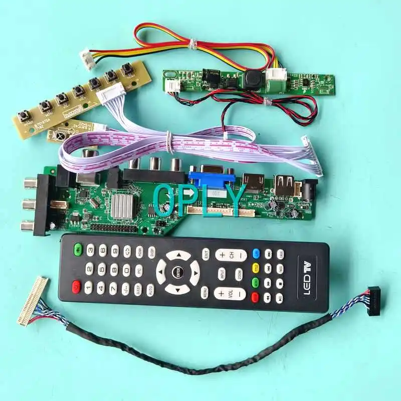 LCD Monitor Screen DVB Controller Board Fit LM250WF2 M250HTN01.1/5 1920*1080 HDMI-Compatible VGA 25" USB AV DIY Kit LVDS 30 Pin