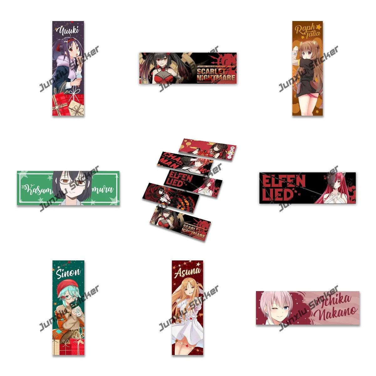 

Автомобильные наклейки Kurumi Tokisaki Date A Live Peeker с большой головой, автомобильные водонепроницаемые наклейки, виниловые украшения, аниме автомоб...