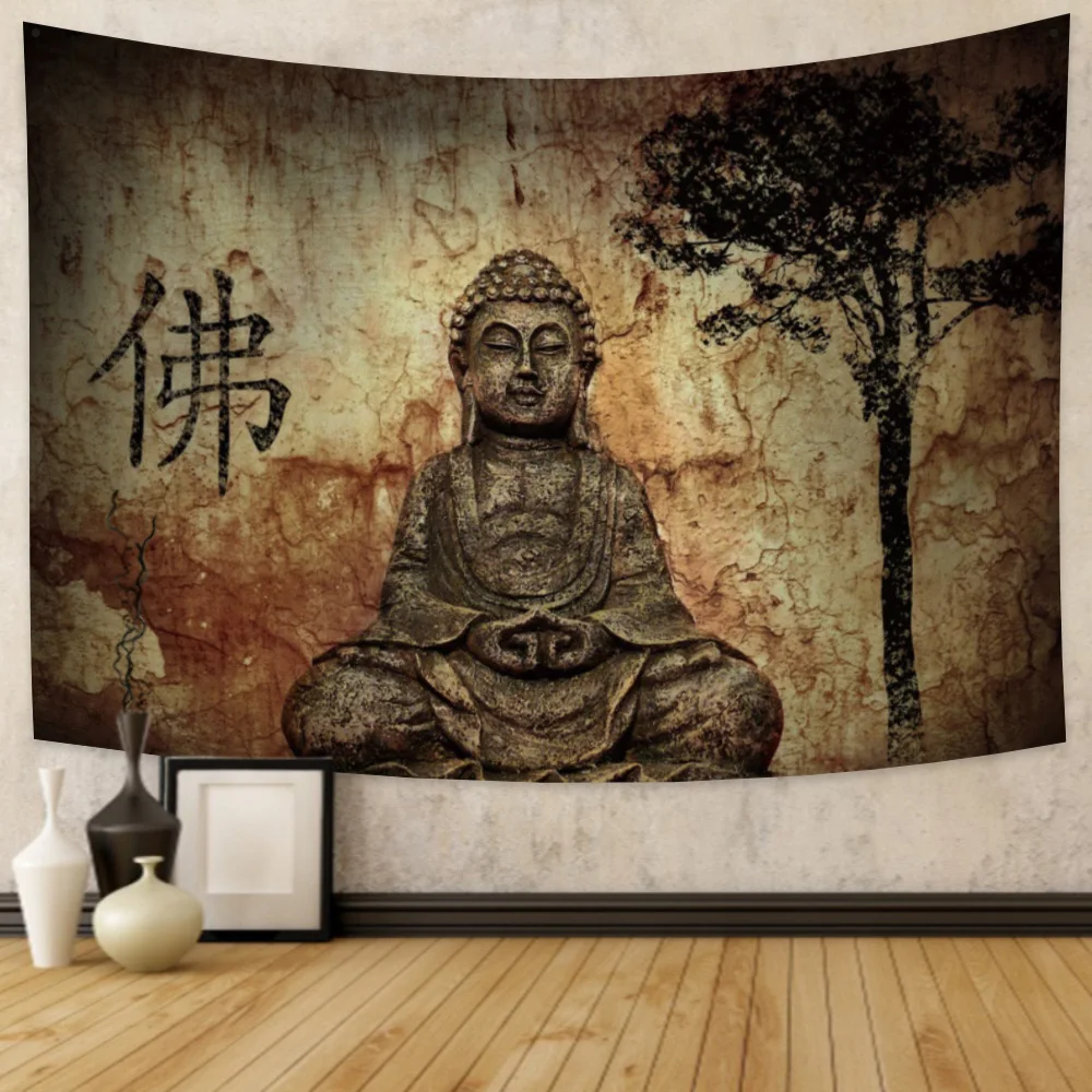 Индийский Будда медитация фотоэлемент религиозная настенная подвеска