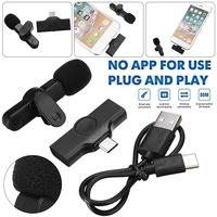 1pc 64dbm wireless lavalier microphone for android audio video recording mini mic typec digital microphone for camera microphone