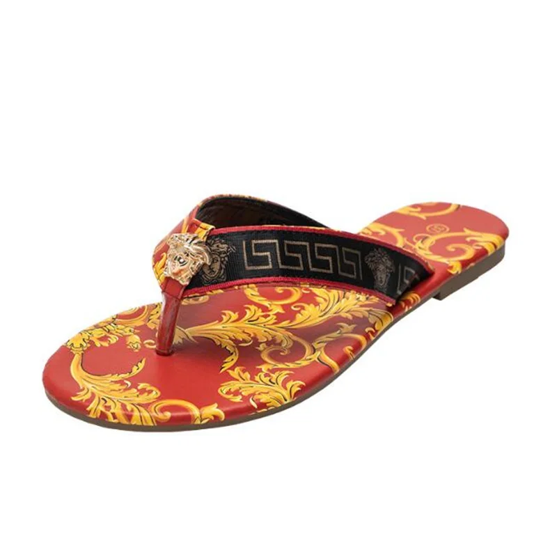 Шлепанцы женские с принтом модные пикантные тапочки на плоской подошве 2022 |