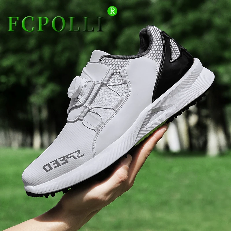 

Fcpolli Golf Training Men Plus Size Couples Gym Sneakers Quick Lacing Professional Golf Training Men Women Brand Walking Shoes