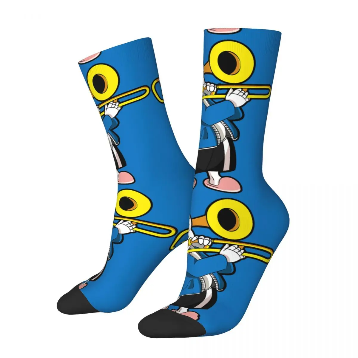 

Funny Crazy Compression Sock for Men Sans Music Hip Hop Harajuku Undertale Happy Seamless Pattern Printed Boys Crew Sock