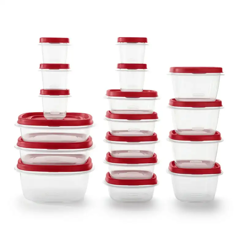 

Easy Find Lid 34 Pc Set of Food Storage Containers with Vented Lids, Red