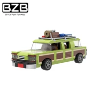 bzb moc city truck queen 1983 family truck wagon creative building block model home decoration kids diy brain game toy best gift