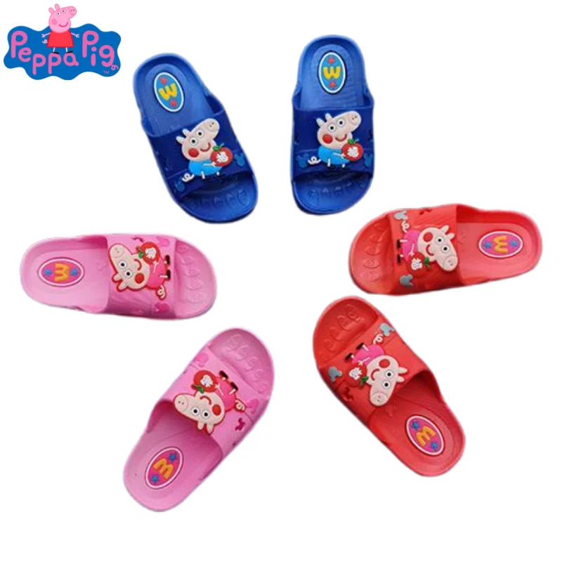 

Peppa Pig George Pig New anime peripheral kawaii cute cartoon children's sandals shoes creative non-slip beach shoes wholesale