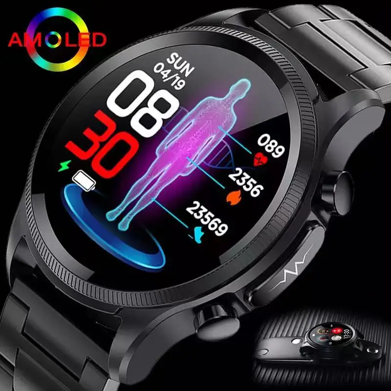 

2023 New ECG+PPG Smart Watch Men Heatlh Blood Glucose Blood Pressure Fitness Sports Watch IP68 Waterproof Smartwatch For Xiaomi