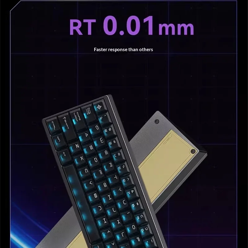 Игровые клавиатуры TickType Neo65 Sonic He+ с магнитными переключателями, 8000 касанийс, отклик 0,01 мм, корпус из алюминиевого сплава, RGB-подсветка, эргономичный дизайн, для ПК (art.: 3920d4d861bcd) - 3920d4d861bcd