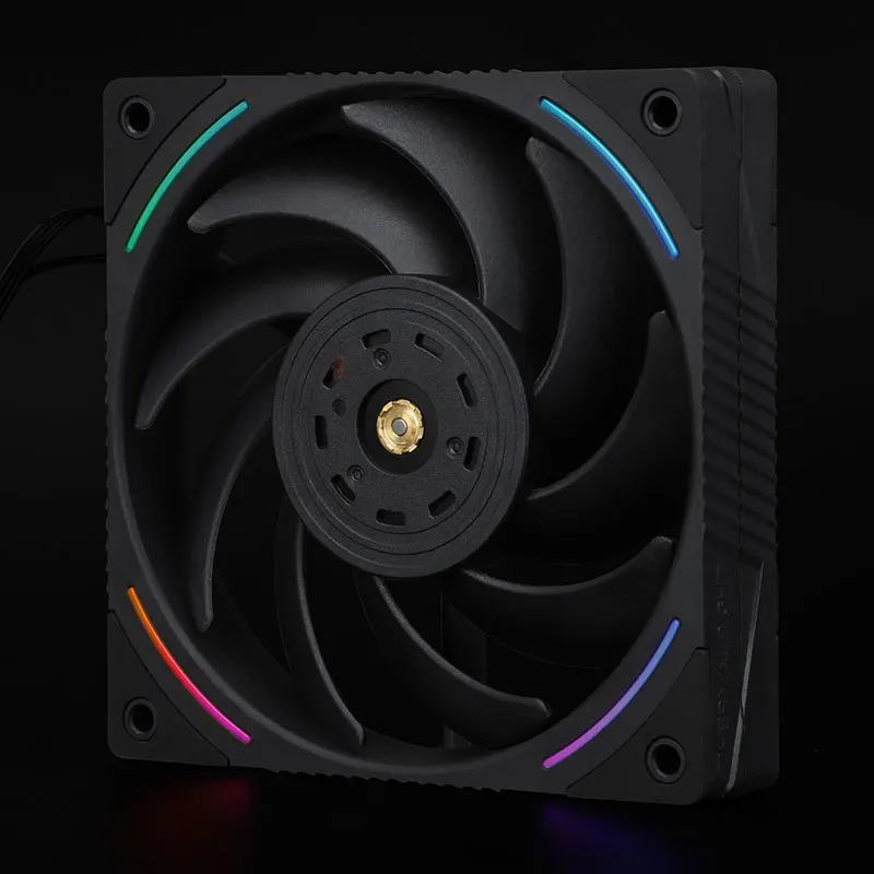 Фото Thermalright TL-K12 12 см Вентилятор охлаждения корпуса 4-контактный PWM Halo высокопроизводительный вентилятор, черный/белый цвет, обычный/реверсивный направление ветра №2