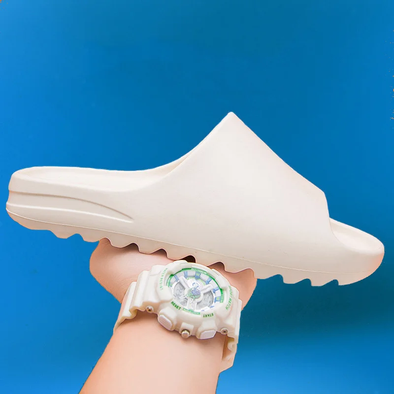 

Women Men Slippers Summer Sandals Casual Beach Shoes Soft Bottom Slides Thick Platform Anti-Slip Home Slipper