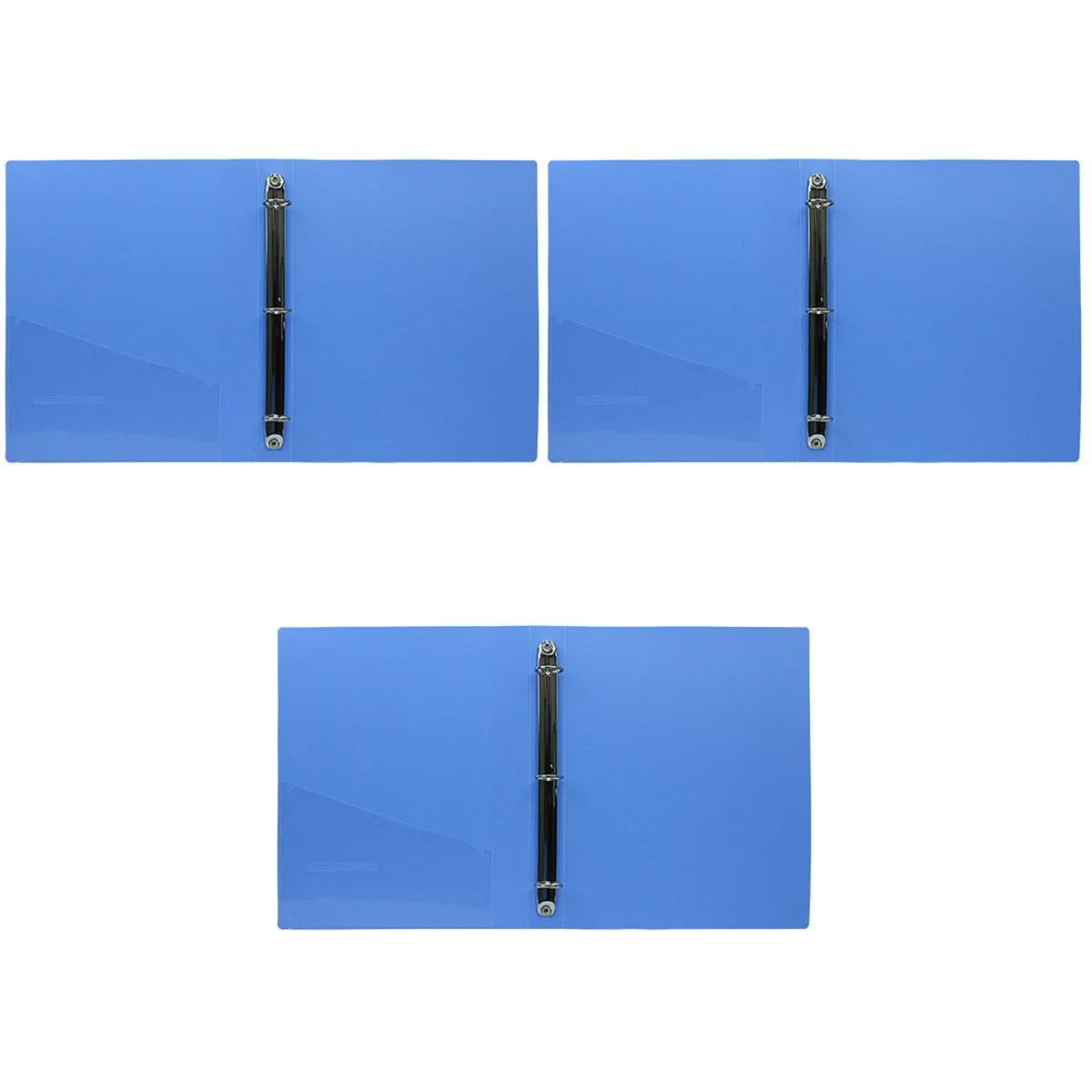 

3pcs A4 Lever Arch File Folders Hole Folder Shape Document Organizer with Round Rings for School Stationery