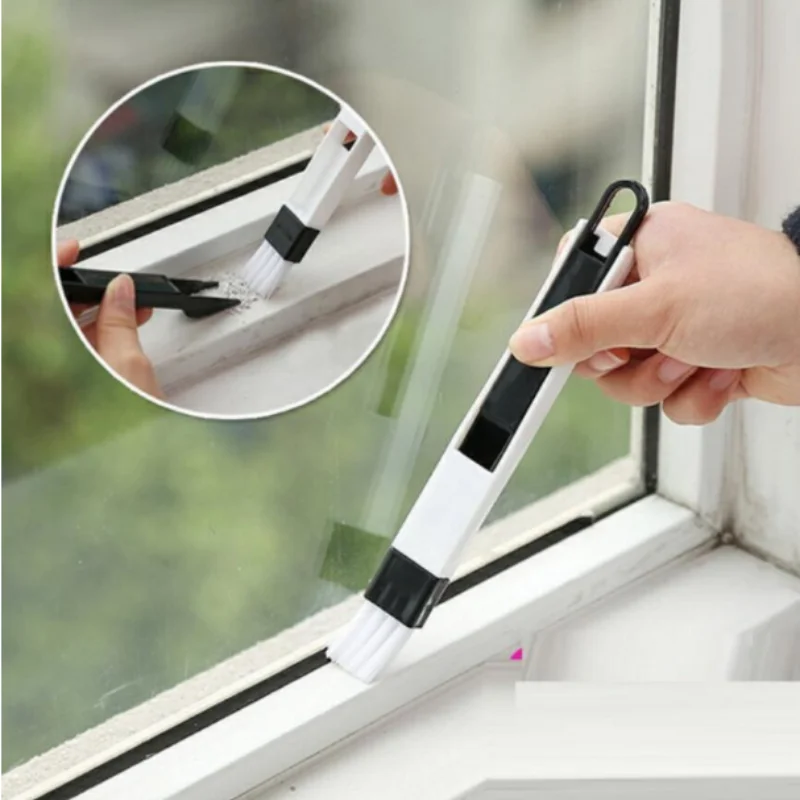 

Multi-purpose kitchen and bathroom door and window groove cleaning brush with dustpan gap brush keyboard brush corner kitchen