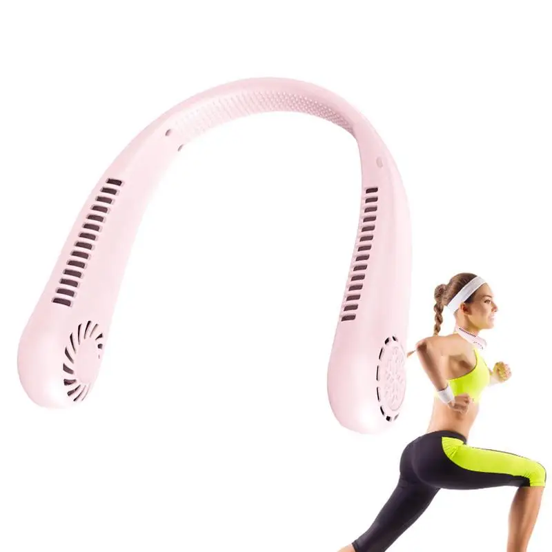 

Neck Fan Air Conditioner Personal Fan Rechargeable Wearable 3 Speeds Adjustable USB Fan 1200mAh Rechargeable Fan Hands Free For