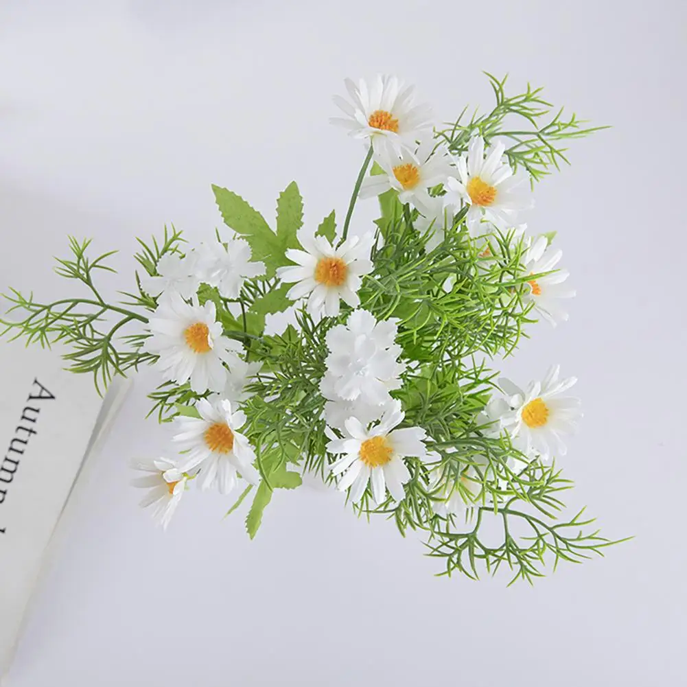 

1 Bouquet Fashion Fake Sunflower Real Touch Simulation Flower No Watering Decorative