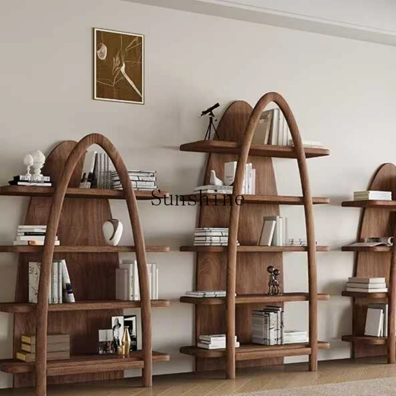 Полка из черного ореха в североамериканском стиле от пола до потолка витрина для