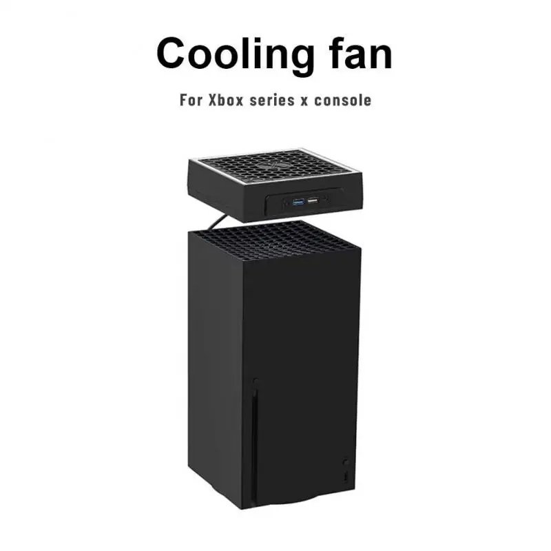 

New Upgraded Colorful Cooling Fan For Xbox Series X Game Console Controller Vertical Stand USB Port Dual Cooler Fan Radiator