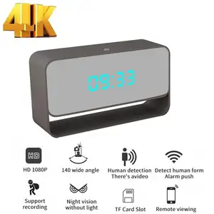 4K 1080P mini camera wireless WIFI clock camcorder IP security Night vision motion detection Remote viewing For baby family