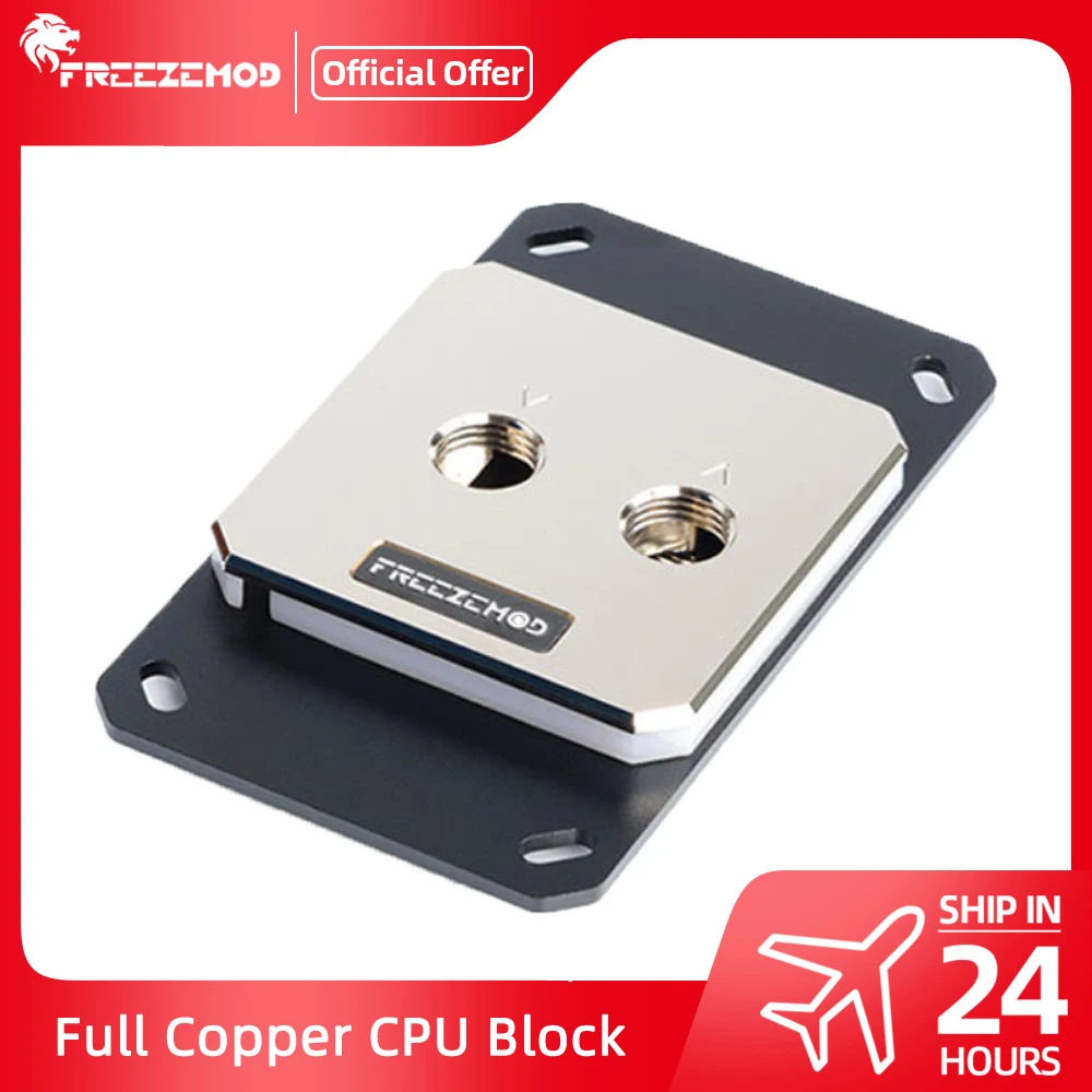 

FREEZEMOD AMD CPU Water Block Ryzen Processor Cooler Metal Cover AM2/AM3/AM4 ARGB Gamers PC MOD 5V3PIN Liquid Cooling Copper