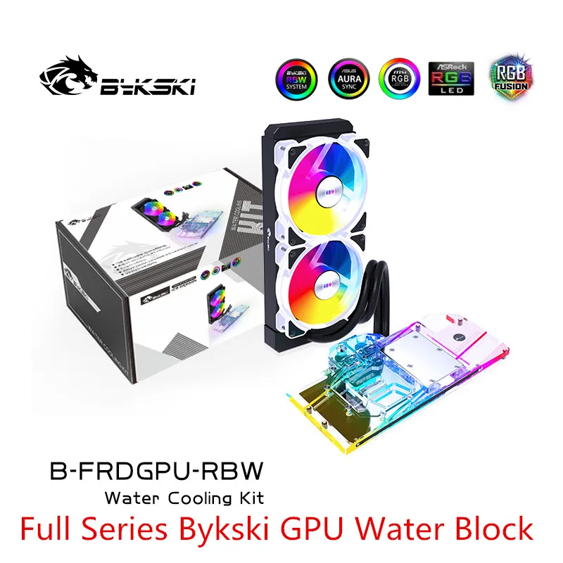 

Bykski B-FRDGPU-RBW,GPU AIO Cooler для графической карты AMD/NVIDIA 2060 2070 2080, все в одном, VGA, комплект водяного охлаждения 5 В, ARGB AURA SYNC
